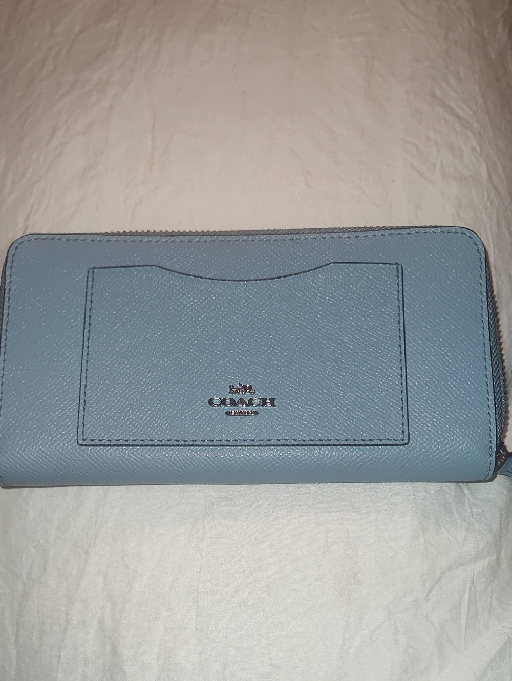 Coach Zip-Around Wallet in Slate Blue - Picture 2 of 8